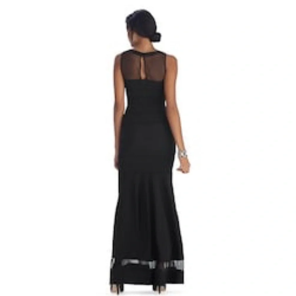 White House Black Market Black Sleeveless Gown~ size 10 - Picture 3 of 9